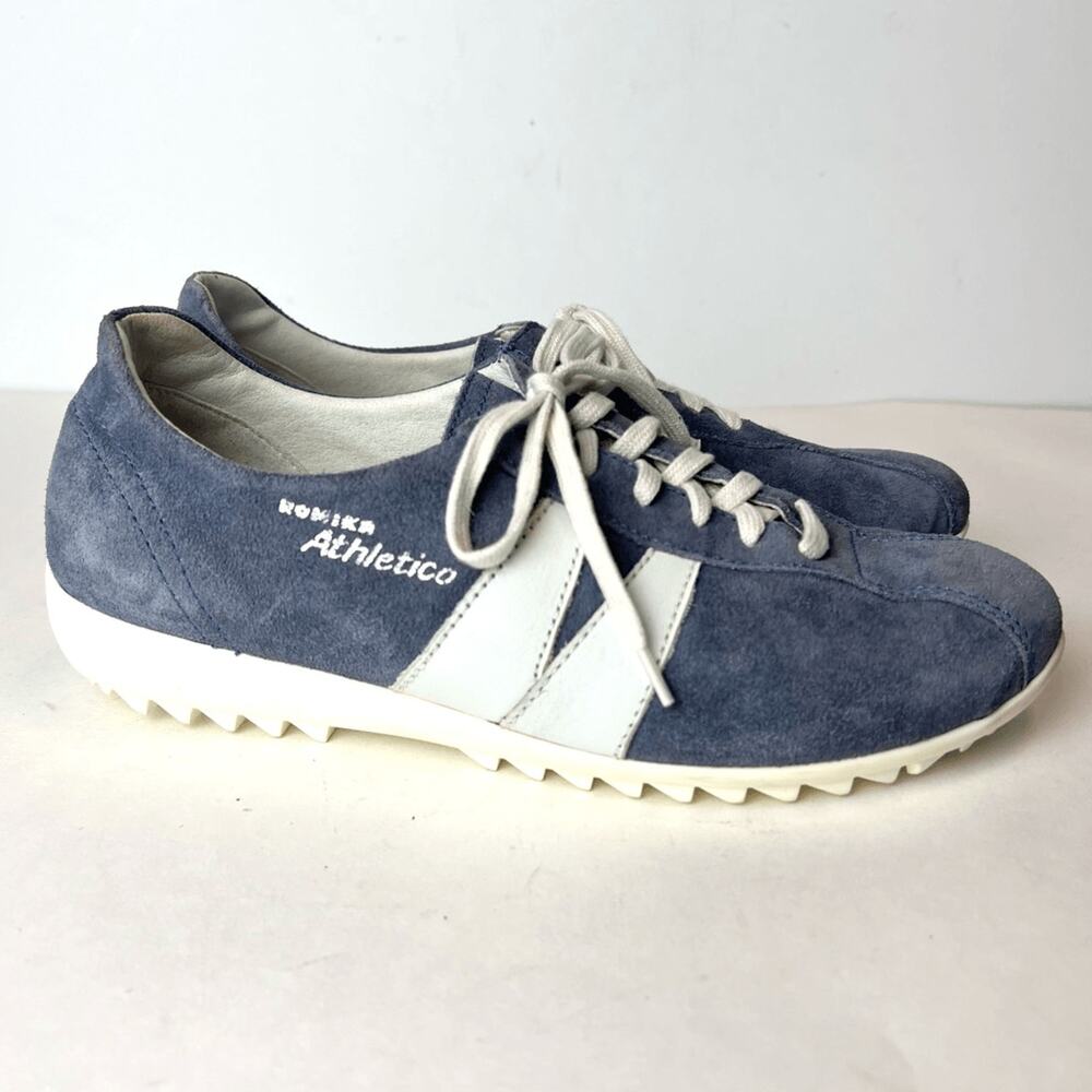 Romika Blue Suede Leather Sneakers Shoes Sz 6-6.5
